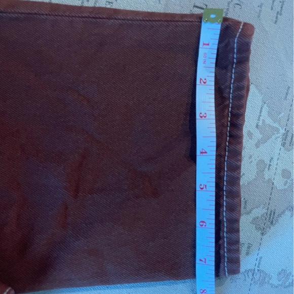 Free People -Rollas Classic Straight High Rise Regular Fit Size 26 Rust - Picture 11 of 12